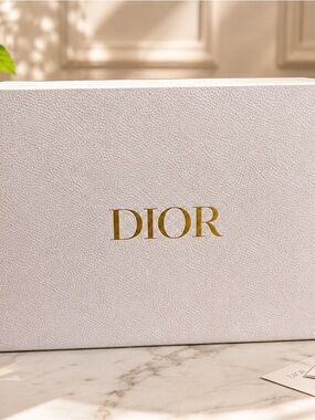 Dior White Box with Gold Logo